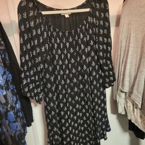 18/20 Style & Co, black, white floral dress